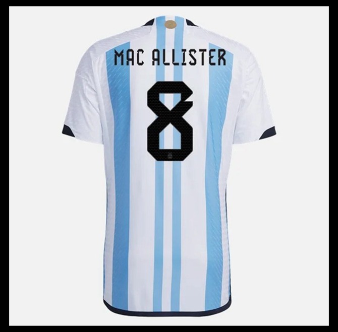 Jalkapallo Pelipaidat Peliasut Argentiina Pelipaita MM 2022 MAC ALLISTER #8 Koti