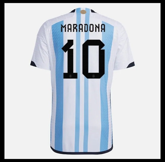 Jalkapallo Pelipaidat Peliasut Argentiina Pelipaita MM 2022 MARADONA #10 Koti