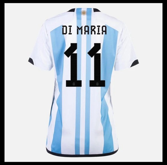 Jalkapallo Pelipaidat Peliasut Argentiina Pelipaita MM 2022 Naisten DI MARIA #11 Koti