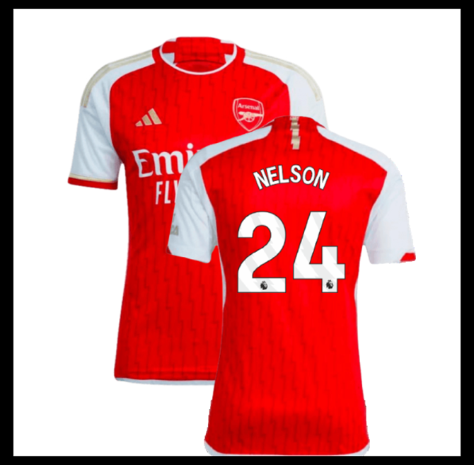 Jalkapallo Pelipaidat Peliasut Arsenal Pelipaita 2023-24 NELSON #24 Koti