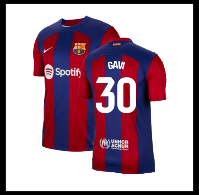 Jalkapallo Pelipaidat Peliasut FC Barcelona Pelipaita 2023-24 GAVI #30 Koti