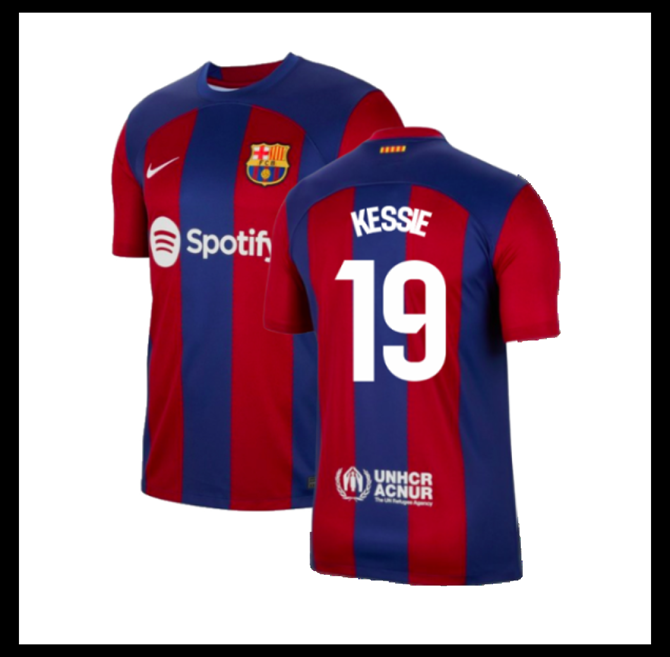 Jalkapallo Pelipaidat Peliasut FC Barcelona Pelipaita 2023-24 KESSIE #19 Koti