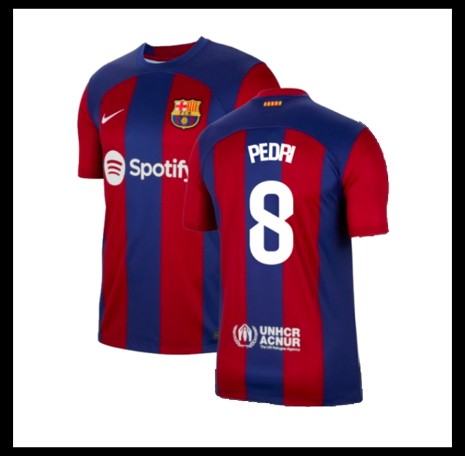 Jalkapallo Pelipaidat Peliasut FC Barcelona Pelipaita 2023-24 PEDRI #8 Koti
