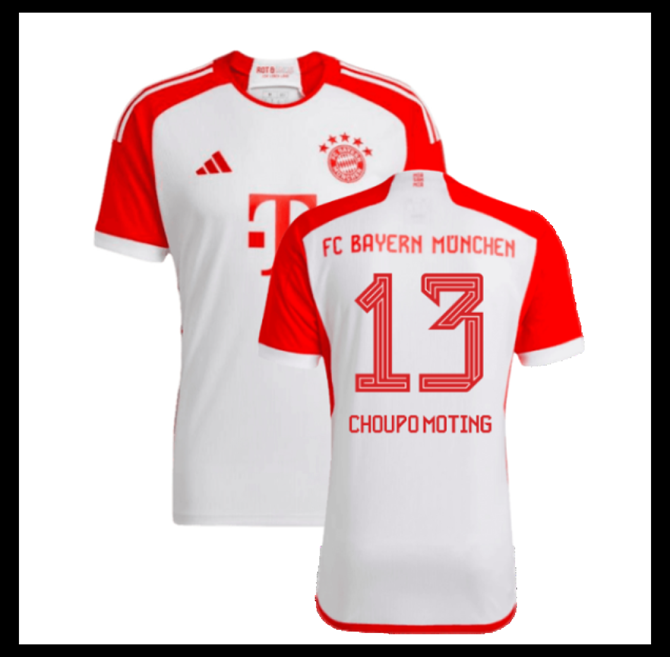 Jalkapallo Pelipaidat Peliasut FC Bayern München Pelipaita 2023-24 CHOUPO MOTING #13 Koti