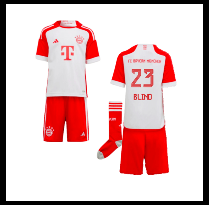 Jalkapallo Pelipaidat Peliasut FC Bayern München Pelipaita 2023-24 Lasten BLIND #23 Koti