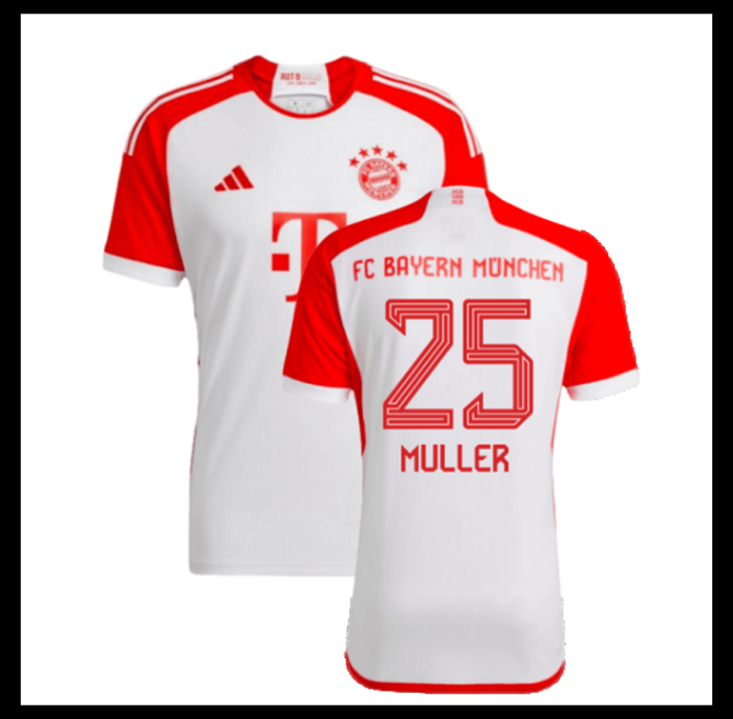 Jalkapallo Pelipaidat Peliasut FC Bayern München Pelipaita 2023-24 MULLER #25 Koti