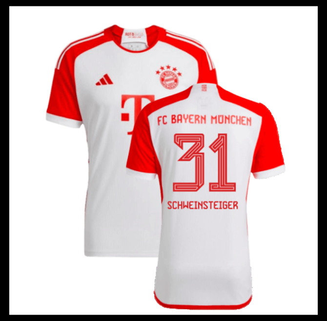 Jalkapallo Pelipaidat Peliasut FC Bayern München Pelipaita 2023-24 SCHWEINSTEIGER #31 Koti