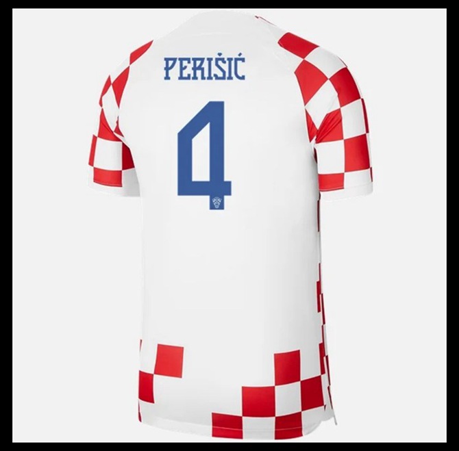 Jalkapallo Pelipaidat Peliasut Kroatia Pelipaita MM 2022 PERISIC #4 Koti