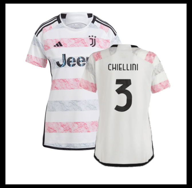 Jalkapallo Pelipaidat Peliasut Juventus Pelipaita 2023-24 Naisten CHIELLINI #3 Vieras