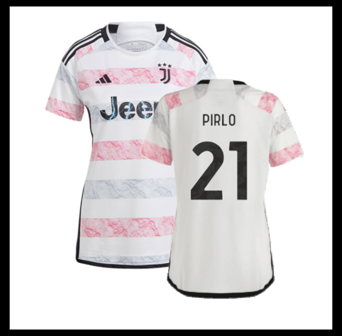 Jalkapallo Pelipaidat Peliasut Juventus Pelipaita 2023-24 Naisten PIRLO #21 Vieras