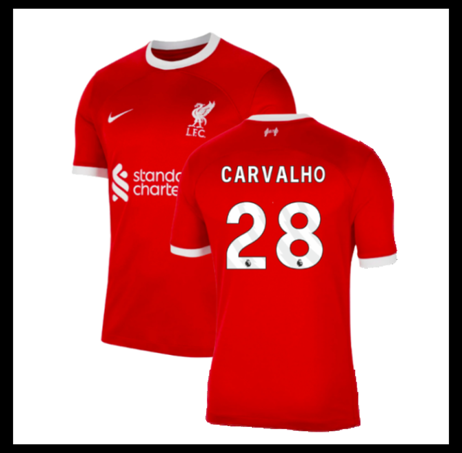 Jalkapallo Pelipaidat Peliasut Liverpool Pelipaita 2023-24 CARVALHO #28 Koti
