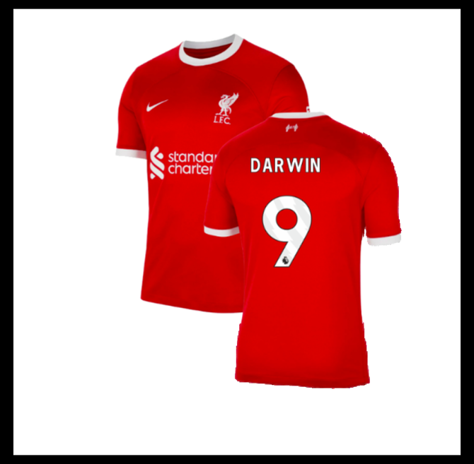 Jalkapallo Pelipaidat Peliasut Liverpool Pelipaita 2023-24 DARWIN #9 Koti