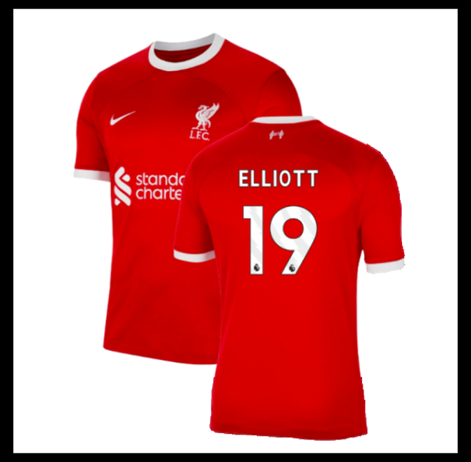 Jalkapallo Pelipaidat Peliasut Liverpool Pelipaita 2023-24 ELLIOTT #19 Koti