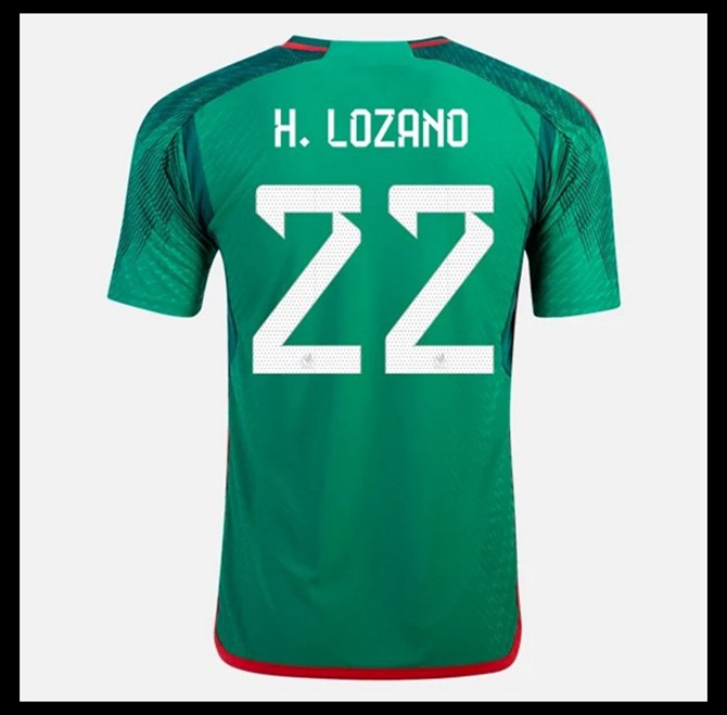 Jalkapallo Pelipaidat Peliasut Meksiko Pelipaita MM 2022 H LOZANO #22 Koti
