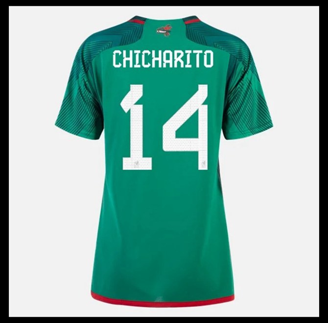 Jalkapallo Pelipaidat Peliasut Meksiko Pelipaita MM 2022 Naisten CHICHARITO #14 Koti