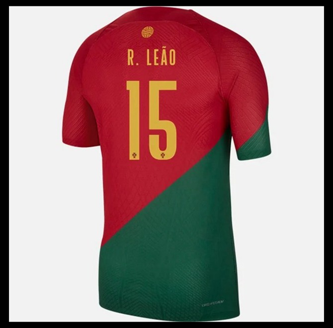Jalkapallo Pelipaidat Peliasut Portugali Pelipaita MM 2022 R LEAO #15 Koti