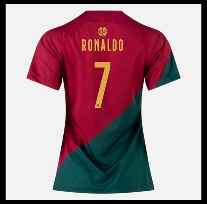 Jalkapallo Pelipaidat Peliasut Portugali Pelipaita MM 2022 Naisten RONALDO #7 Koti