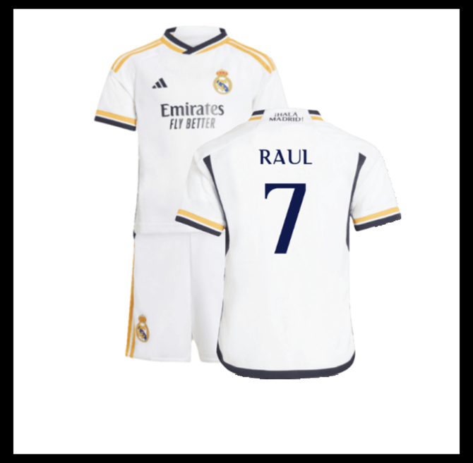 Jalkapallo Pelipaidat Peliasut FC Real Madrid Pelipaita 2023-24 Lasten RAUL #7 Koti