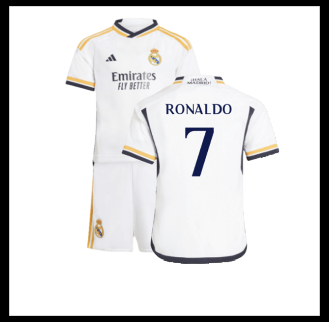 Jalkapallo Pelipaidat Peliasut FC Real Madrid Pelipaita 2023-24 Lasten RONALDO #7 Koti