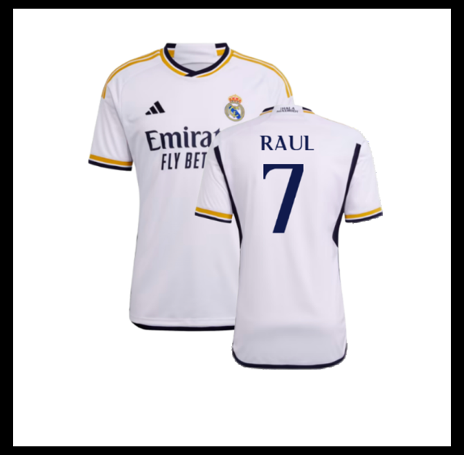 Jalkapallo Pelipaidat Peliasut FC Real Madrid Pelipaita 2023-24 RAUL #7 Koti