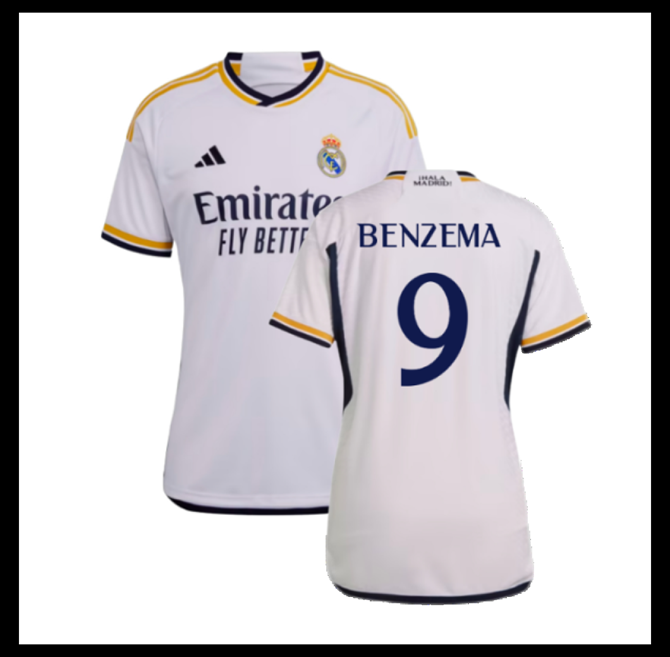 Jalkapallo Pelipaidat Peliasut FC Real Madrid Pelipaita 2023-24 Naisten BENZEMA #9 Koti