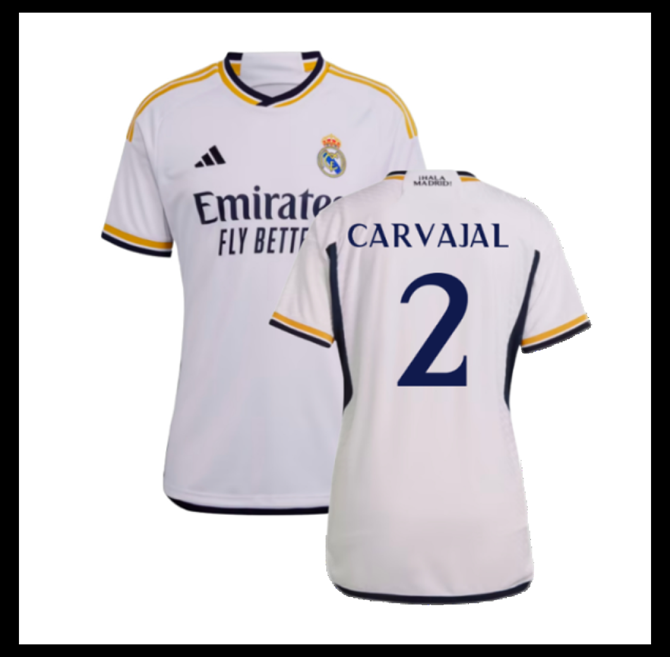 Jalkapallo Pelipaidat Peliasut FC Real Madrid Pelipaita 2023-24 Naisten CARVAJAL #2 Koti