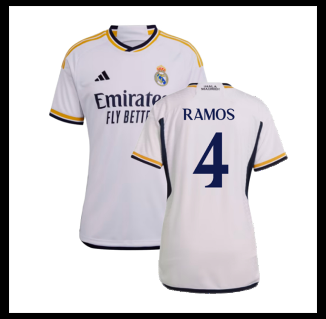 Jalkapallo Pelipaidat Peliasut FC Real Madrid Pelipaita 2023-24 Naisten RAMOS #4 Koti