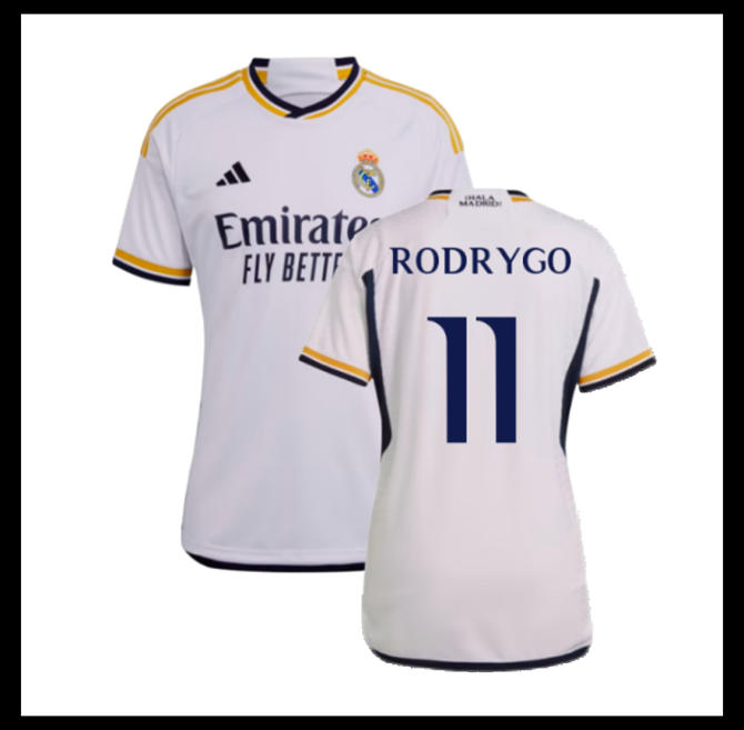 Jalkapallo Pelipaidat Peliasut FC Real Madrid Pelipaita 2023-24 Naisten RODRYGO #11 Koti