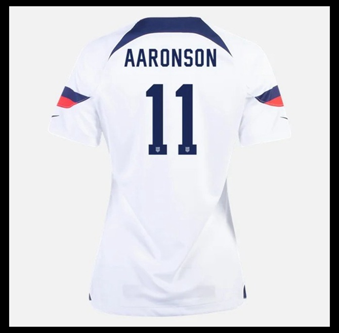 Jalkapallo Pelipaidat Peliasut USA Pelipaita MM 2022 Naisten AARONSON #11 Koti